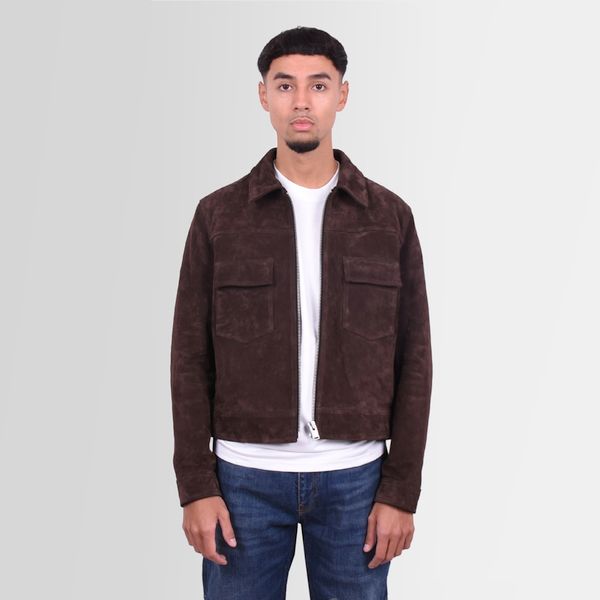 flaneur homme moto jas bruin
