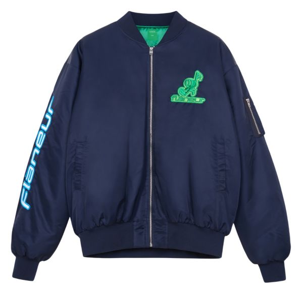 Flâneur Music Oversized Bomber Jack Navy