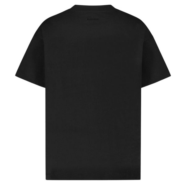 Flâneur Organic Flower T-shirt Zwart