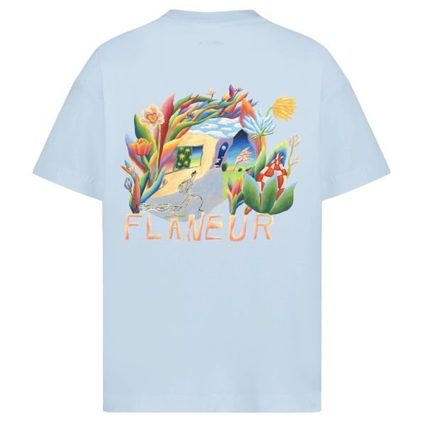 Flâneur Passage Of Time T-shirt Licht Blauw