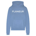 Flâneur Printed Logo Hoodie Blauw