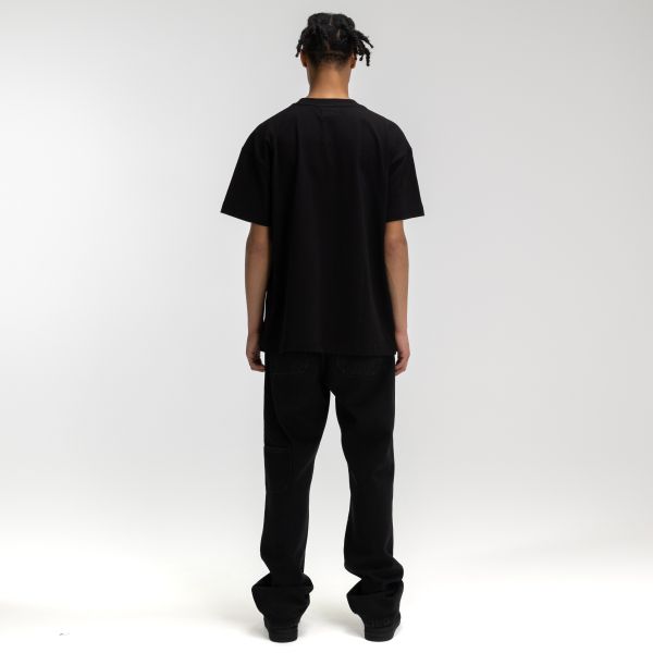 Flâneur Printed Logo T-shirt Zwart