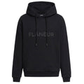 Flâneur Stitched Logo Hoodie Zwart