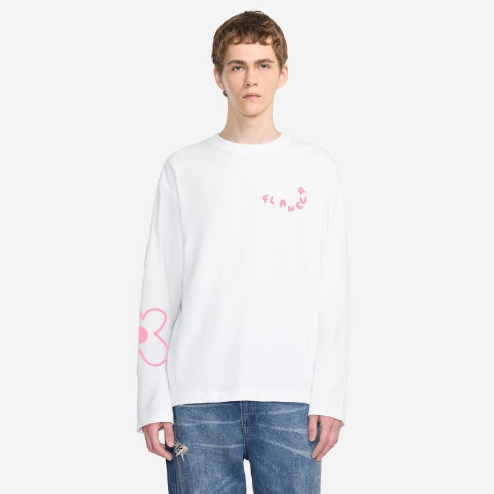 Flâneur Blossom Longsleeve T-shirt Wit