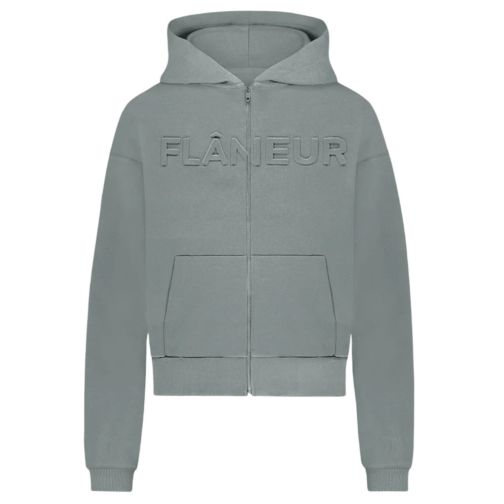 Flâneur Embossed Zip-Up Weste Dunkelblau