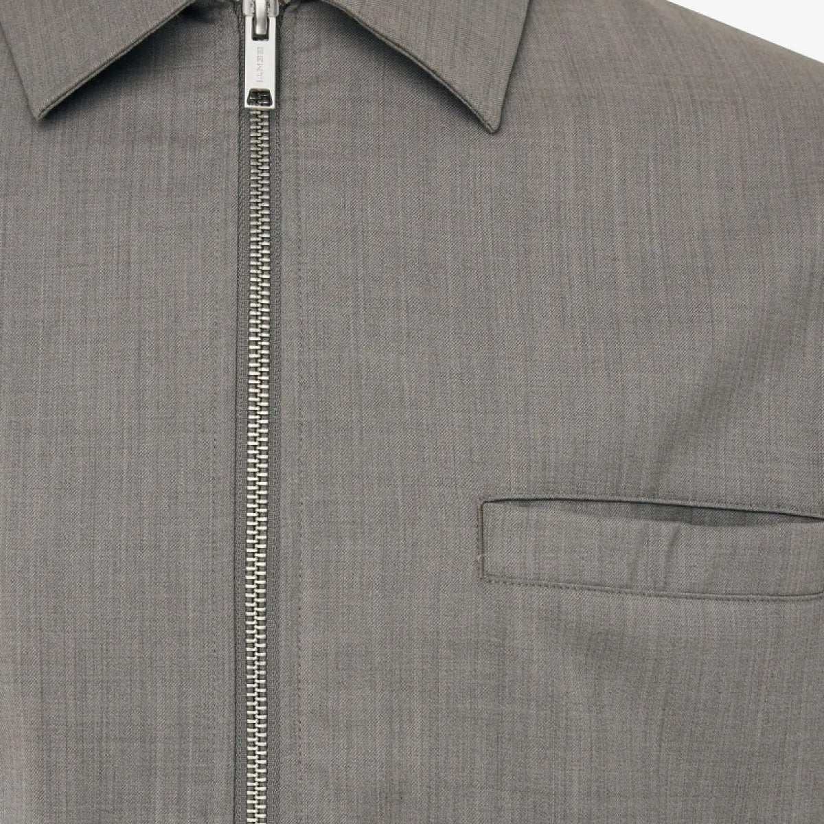 Genti Cos Zip Overshirt Beige