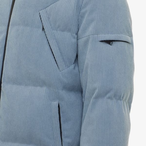 Genti Cross Rib Structured Puffer Blauw