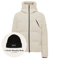 Genti Cross Rib Structured Puffer Off White