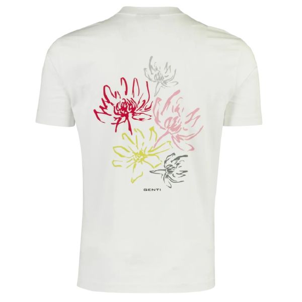Genti Flower T-shirt Wit