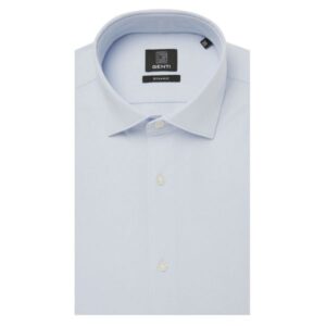 Genti Fresno Skin Fit Overhemd Licht blauw