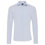 Genti Fresno Skin Fit Overhemd Licht blauw