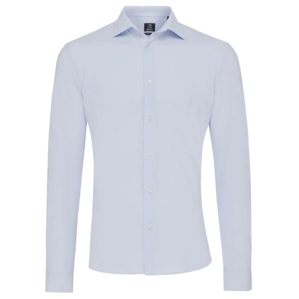 Genti Fresno Skin Fit Overhemd Licht blauw