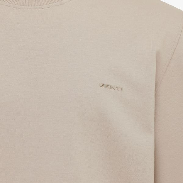 Genti Logo Longsleeve T-shirt Beige
