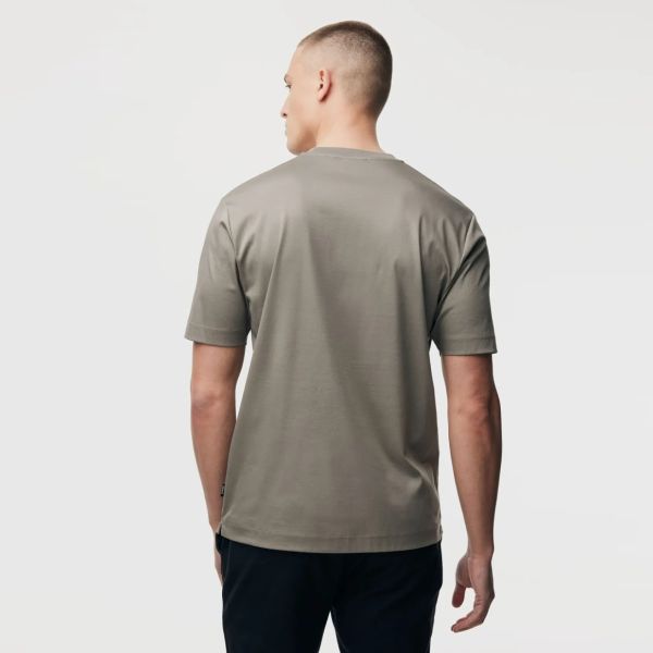 Genti Mercerized Logo T-shirt Bruin