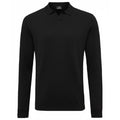 Genti No Buttons Longsleeve Polo Zwart