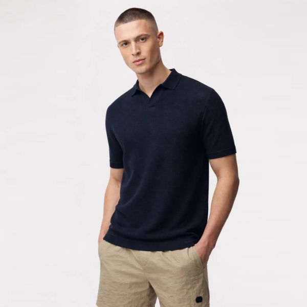 Genti No Buttons Polo Navy