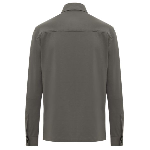 Genti Oaks Zip Overshirt Donker Groen
