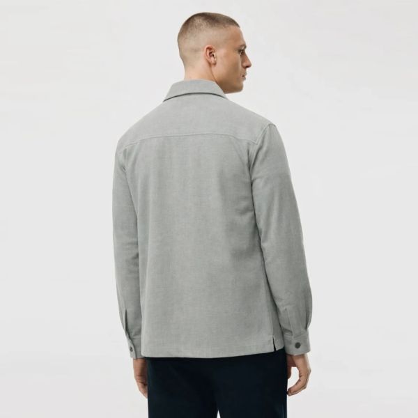 Genti Oaks Zip Overshirt Grijs