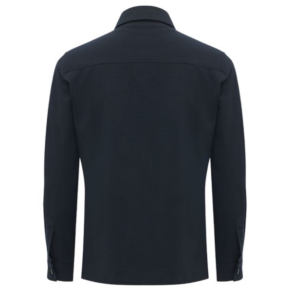 Genti Oaks Zip Overshirt Navy