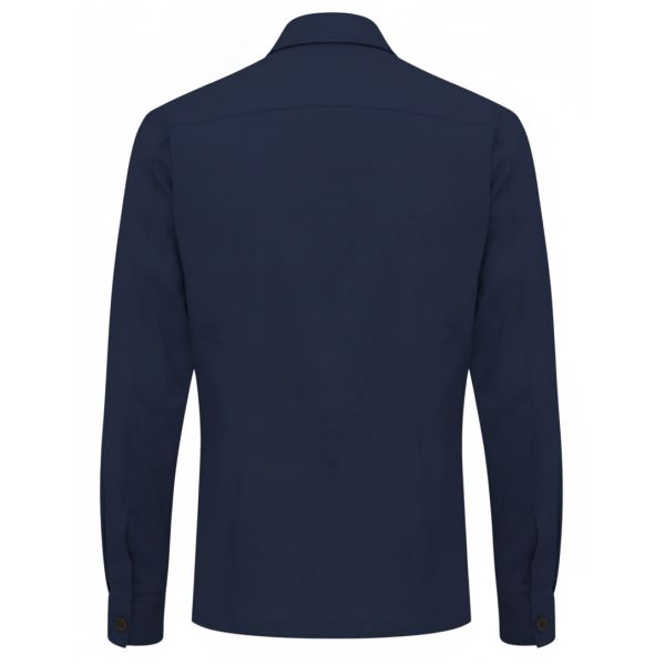 Genti Pharrel Relaxed Overshirt Navy