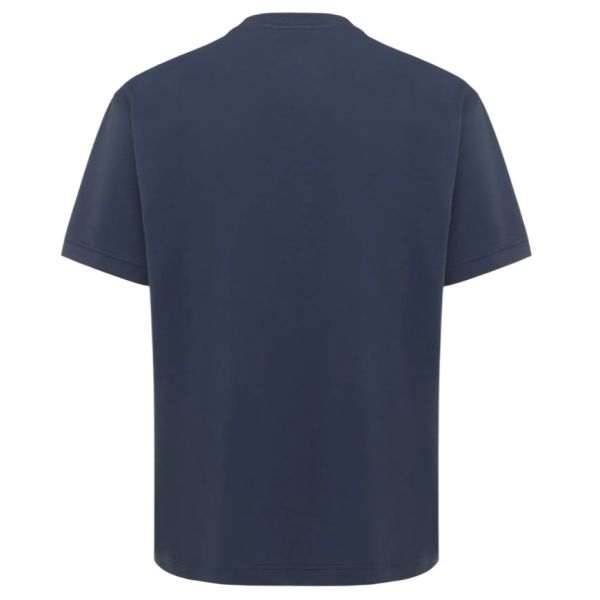Genti Relaxed Fit T-shirt Donker Blauw