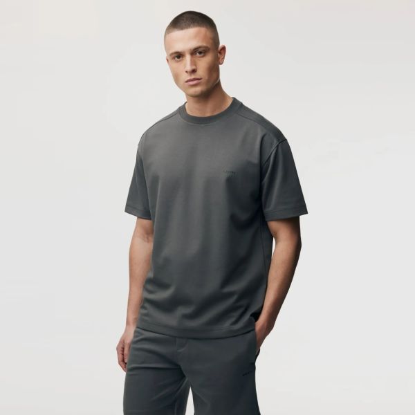 Genti Relaxed Fit T-shirt Antraciet