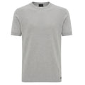 Genti Round Knitted Structured T-shirt Grijs