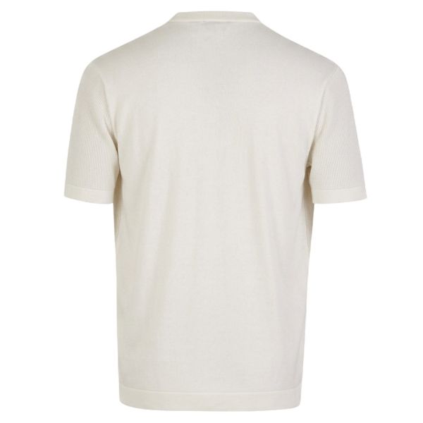 Genti Round Knitted T-shirt Off White