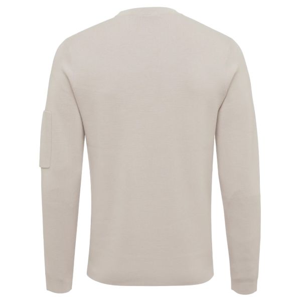 Genti Round Pocket Sweater Beige