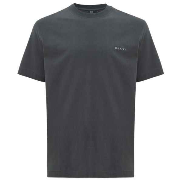 Genti Sea Print T-shirt Antraciet