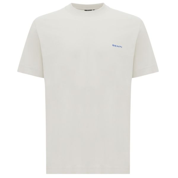 Genti Sea Print T-shirt Off White