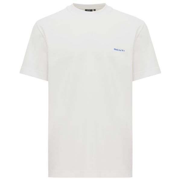 Genti Sea Print T-shirt Wit