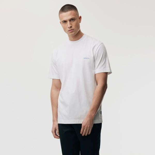 Genti Sea Print T-shirt Wit