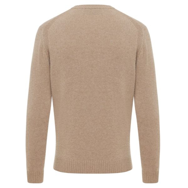 Genti Textured Round Sweater Beige