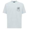 Genti Tropical T-shirt Licht Blauw