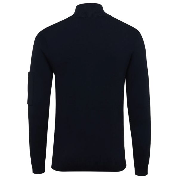 Genti Turtle 3 Buttons Sweater Navy