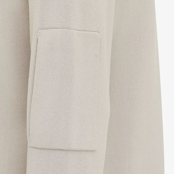 Genti Turtle Zip Sweater Beige