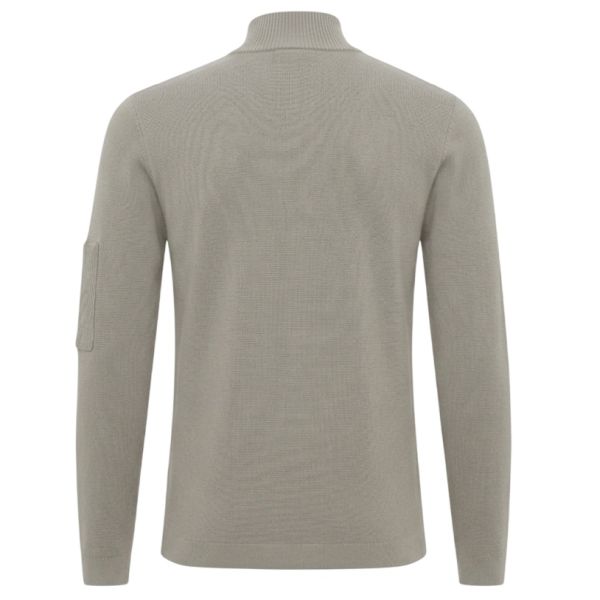Genti Turtle Zip Sweater Bruin