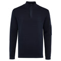 Genti Turtle Zip Sweater Navy