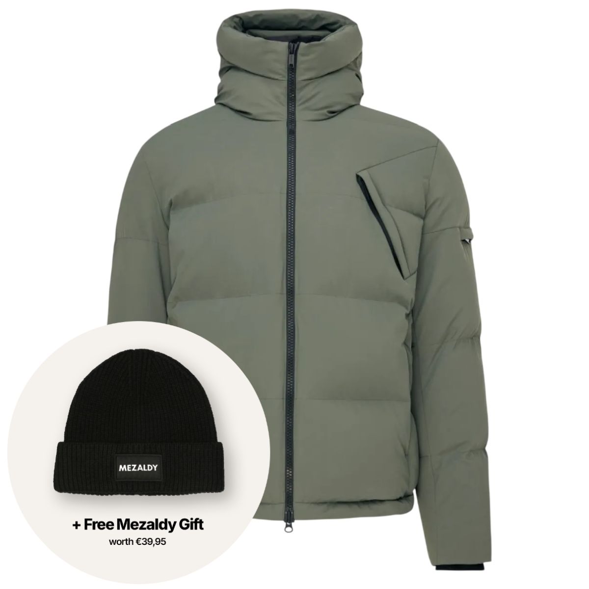 Genti Cross Puffer Groen