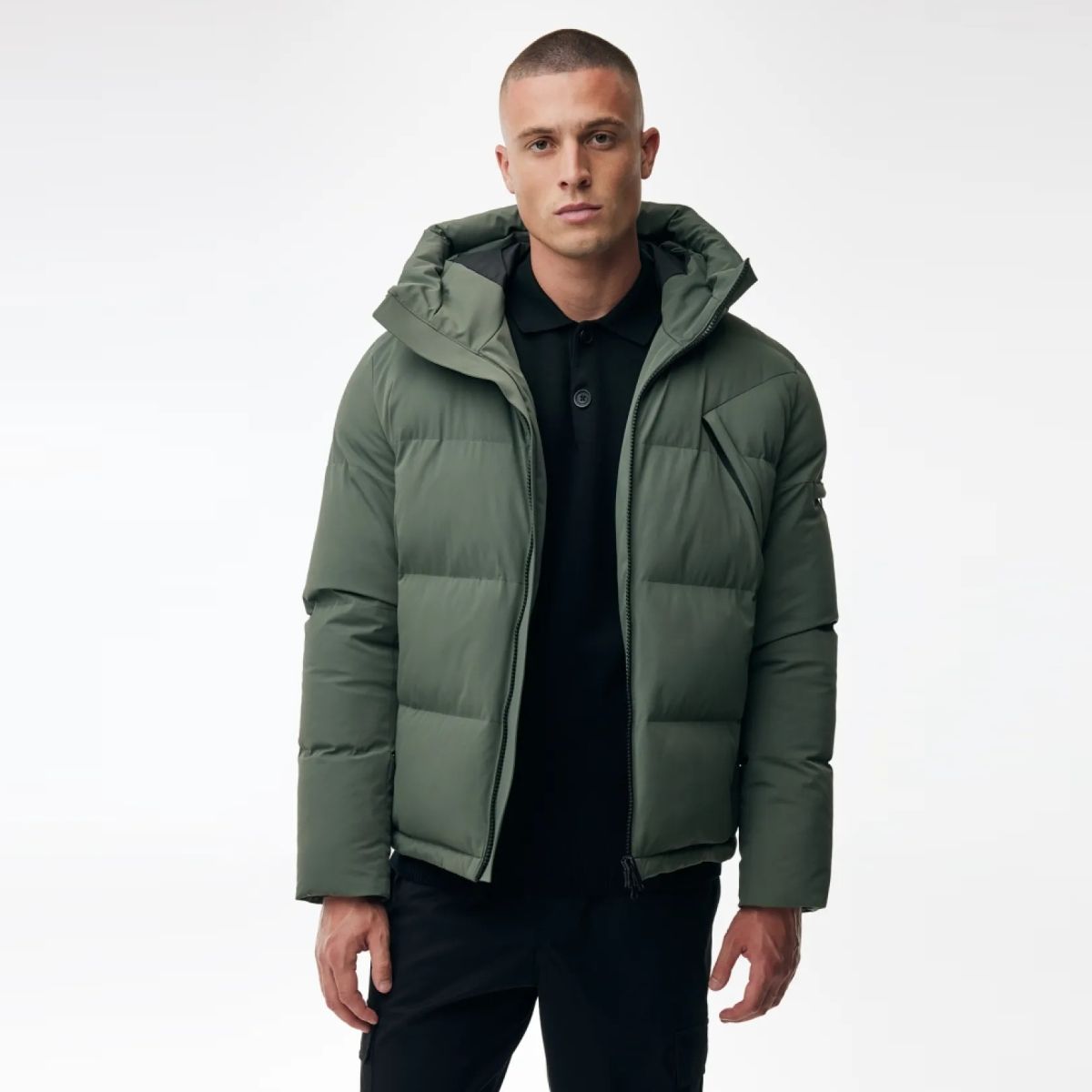 Genti Cross Puffer Groen
