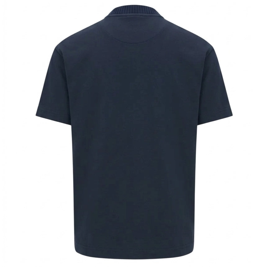 Genti Embroidered Logo T-shirt Navy