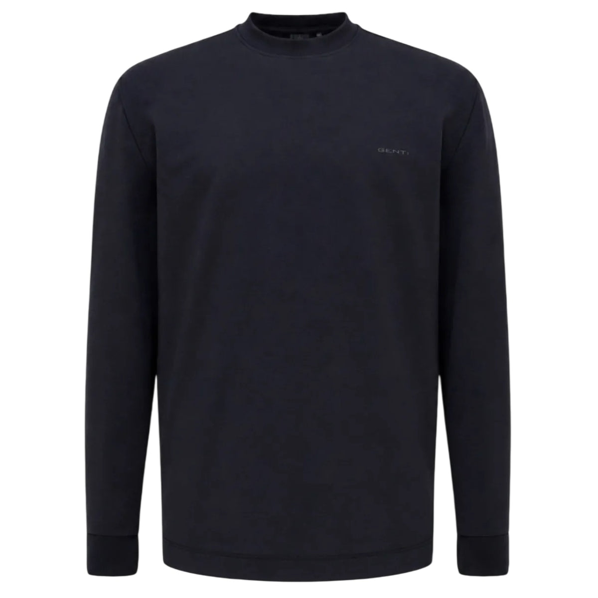 Genti Logo Longsleeve T-shirt Zwart