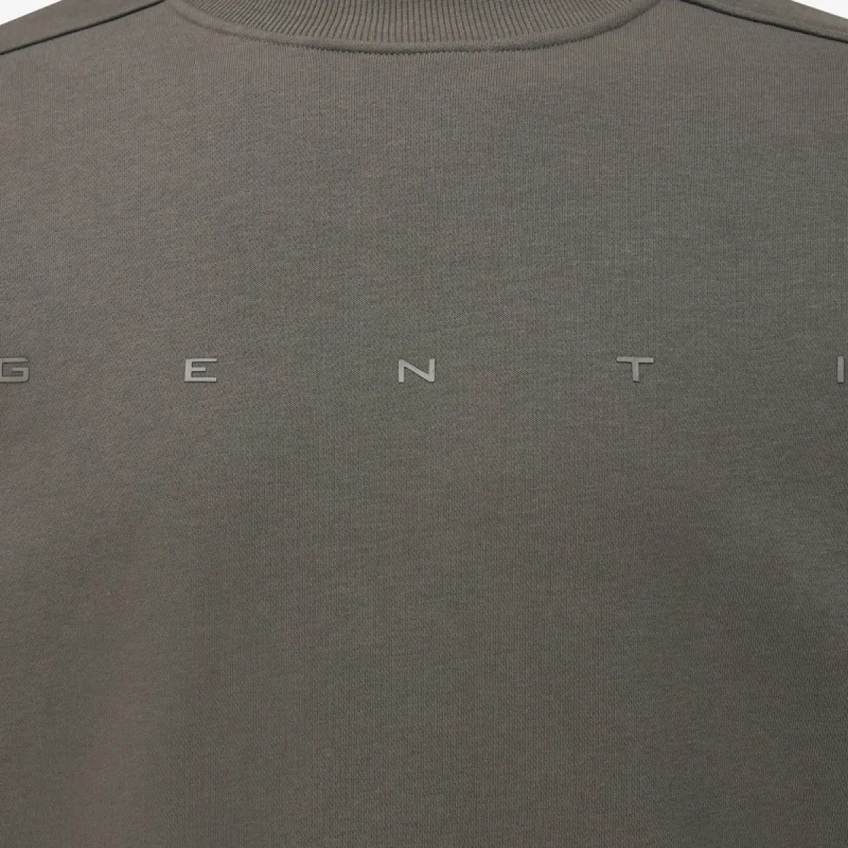Genti Logo Sweater Donker Groen