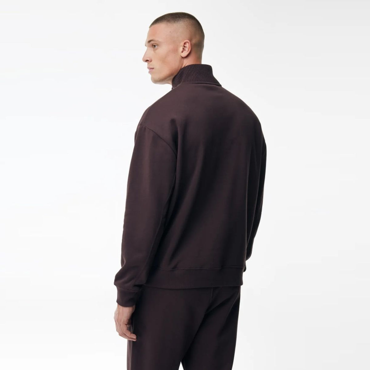 Genti Logo Turtle Half Zip Sweater Bordeaux