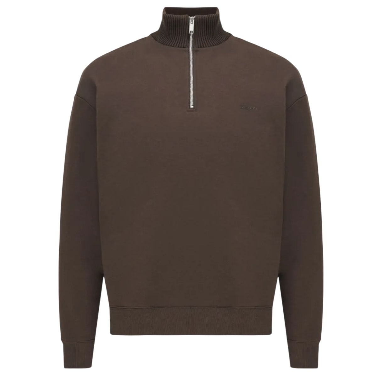 Genti Logo Turtle Half Zip Sweater Bruin