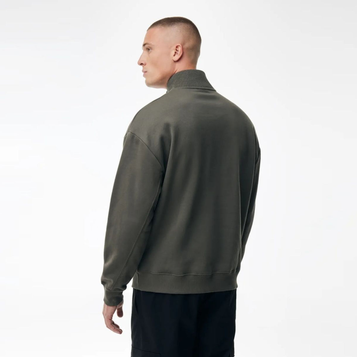 Genti Logo Turtle Half Zip Sweater Donker Groen