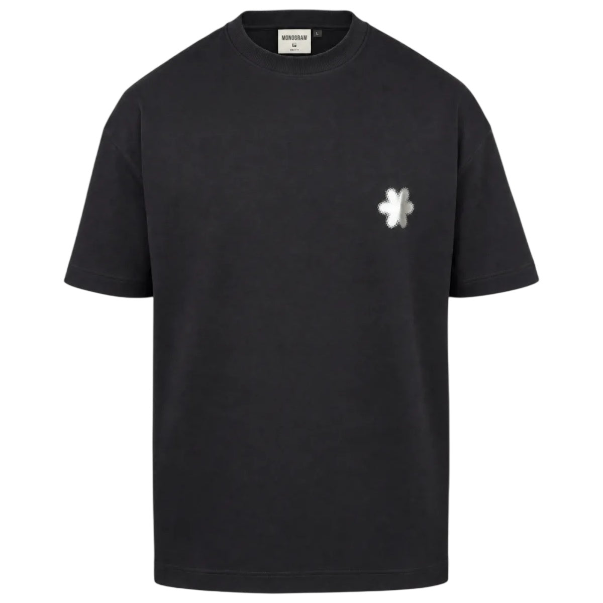Genti Monogram Chrome T-shirt Zwart