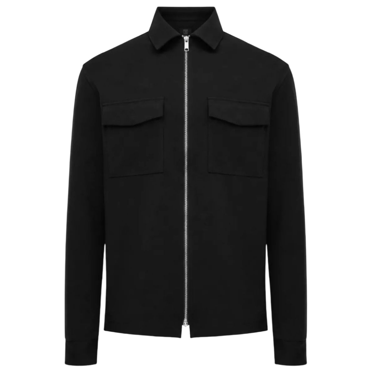 Genti Oaks Zip Overshirt Zwart
