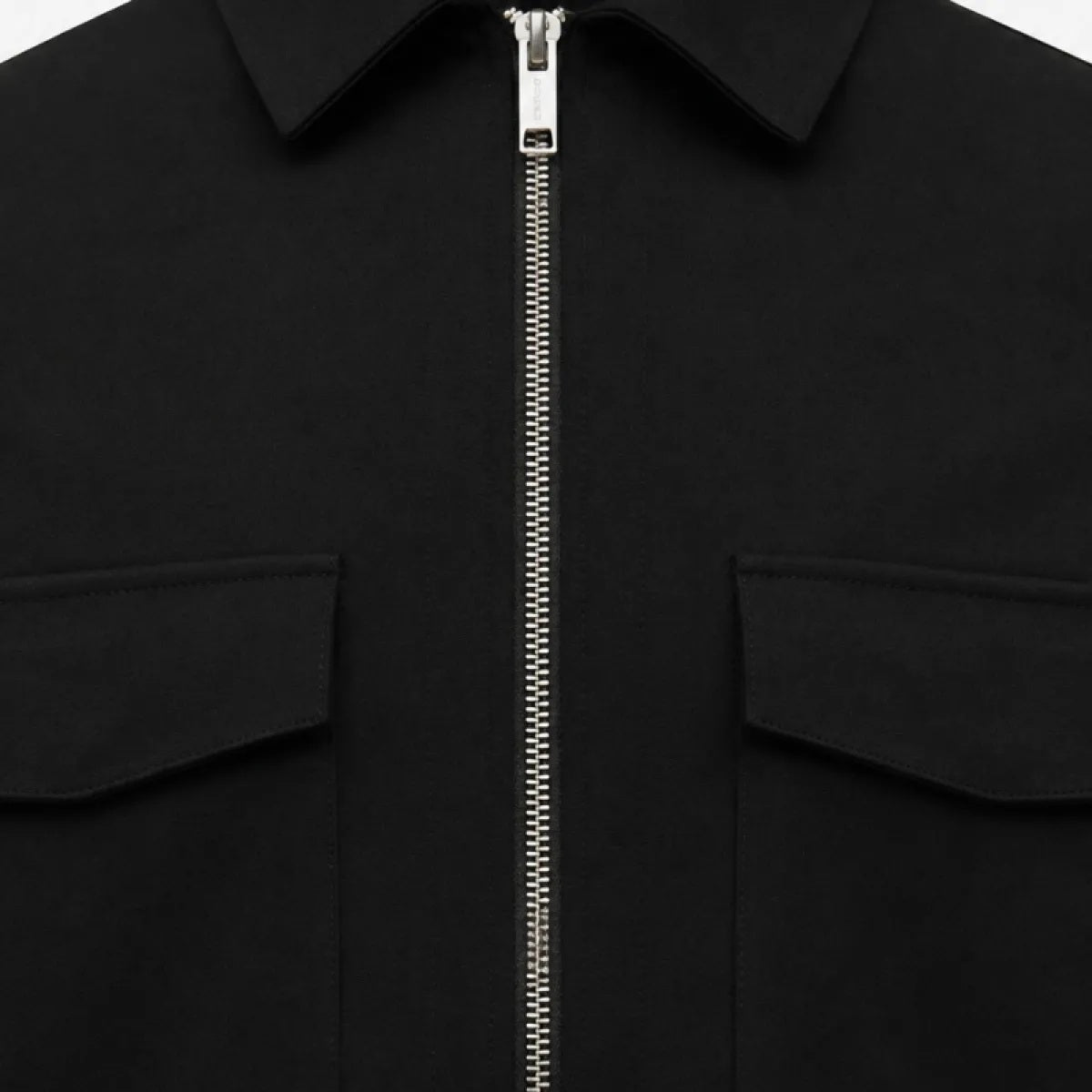 Genti Oaks Zip Overshirt Zwart